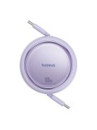 Baseus Free2Draw Mini USB-C - USB-C retractable cable 100W 1m - purple