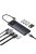 USB HUB 11in1 Baseus Metal Gleam Series II USB-A/USB-C PD/HDMI/DP/RJ45/SD/TF - black