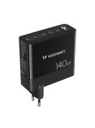 Wozinsky CGWCB 140W GaN wall charger 3 x USB-C / 2 x USB-A - black