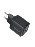 Choetech PD6051 USB-C USB-C PD 35W GaN wall charger with display - black