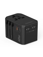 Choetech PD6045 USB-C USB-A 45W GaN Travel Charger with US EU UK AU Plugs - Black