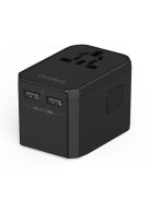 Choetech PD6045 USB-C USB-A 45W GaN Travel Charger with US EU UK AU Plugs - Black