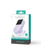 Joyroom JR-PBC07 20000mAh 30W mini power bank with USB-C and Lightning cables - purple