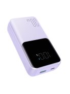 Joyroom JR-PBC07 20000mAh 30W mini power bank with USB-C and Lightning cables - purple