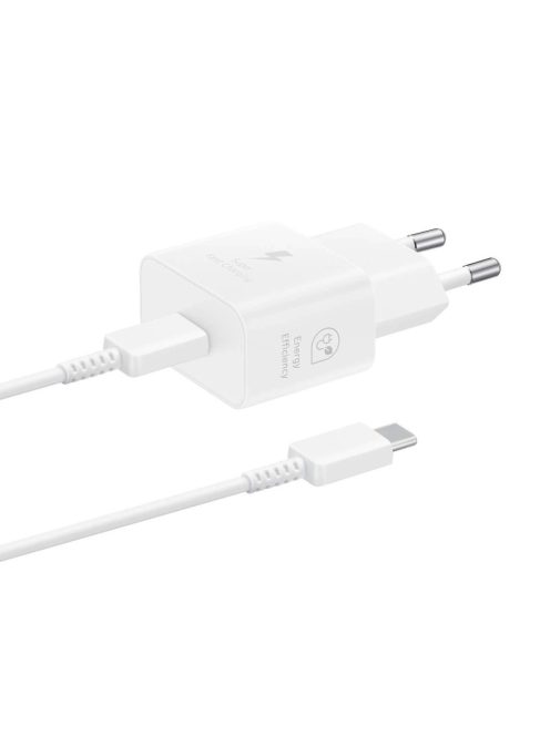 Samsung EP-T2510XWEGEU 25W SFC GaN wall charger with USB-C cable - white