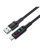 Acefast C7-04 USB-A USB-C 60W 1.2m cable with display - black