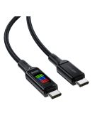 Acefast C7-03 USB-C USB-C 100W 1.2m cable with display - black