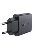 Acefast A69 PD 30W GaN USB-A USB-C wall charger - black