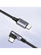 Ugreen US255 50122 USB-C (straight) / USB-C (angled) PD QC cable 60W 3A 0.5m - gray