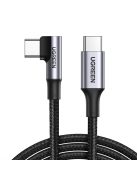 Ugreen US334 70645 USB-C (angled) / USB-C (straight) cable 100W PD 2m - black