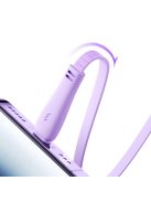 Joyroom Colorful Series S-A40 Cable Retractable 3in1 USB-A - USB-C / Lightning / Micro USB 1m - Purple