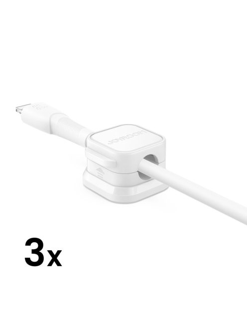 Joyroom JR-ZS368 magnetic cable organizer - white (3 pcs.)