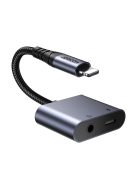 Joyroom SY-L01 Lightning to Lightning / 3.5 mm mini jack DAC adapter 2in1 - black