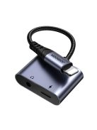 Joyroom SY-L01 Lightning to Lightning / 3.5 mm mini jack DAC adapter 2in1 - black