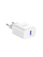 Dudao A20EU USB-A 18W network charger - white + USB-A - micro USB cable