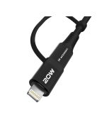 Wozinsky WNBAA 4in1 cable 2x USB-C 1x USB-A 1x Lightning 60W 1 m - black