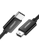 Ugreen US242 USB-C (male) / mini USB (male) cable 1 m - black