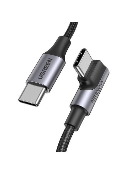 Ugreen US334 70643 USB-C (angled) / USB-C (straight) cable 100W PD 1m - black