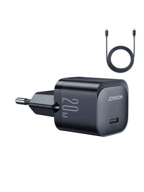 Joyroom JR-TCF02 USB-C PD 20W wall charger + USB-C cable - black