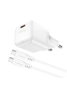 Acefast A73 Mini PD 20W GaN wall charger + USB-C cable - white