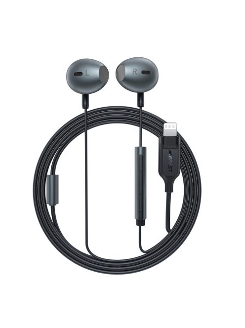 Acefast L1 in-ear headphones with Lightning connector, microphone and remote control 1.2 m - black