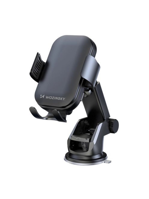 Wozinsky WUMID phone holder with 15W inductive charger for car dashboard - black