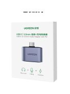 Ugreen CM231 USB-C mini jack 3.5 mm audio adapter - gray