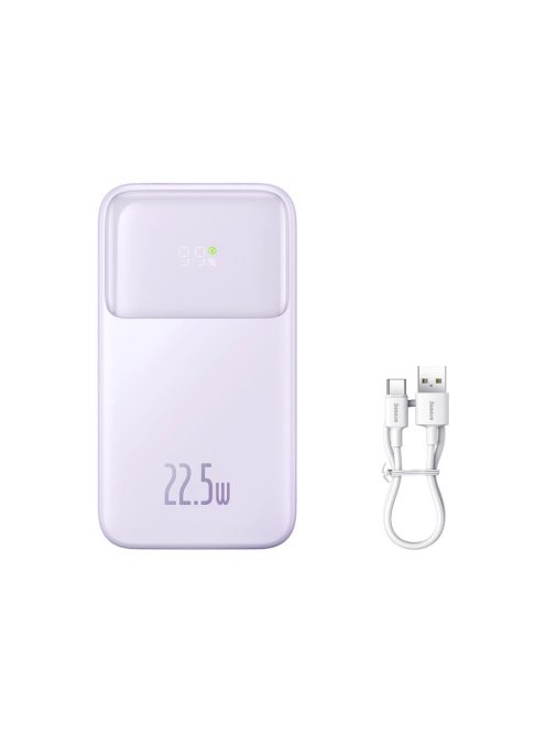 Baseus Comet Series powerbank with display 20000mAh 22.5W - purple + USB-A / USB-C cable