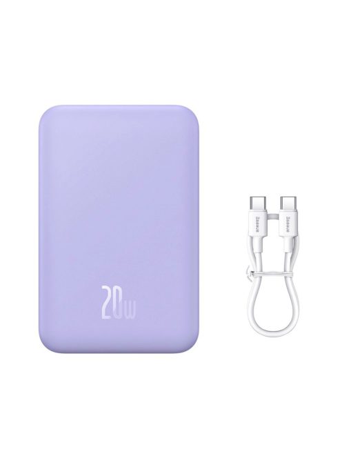 Baseus Magnetic Mini 20000 mAh 20W Powerbank - purple + USB-C / USB-C cable