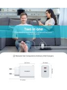 Choetech PD6013 2x USB-C PD 65W GaN wall charger - white