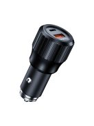 Choetech TC0010 USB-C USB-A PD 63W car charger - black