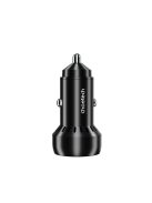 Choetech TC0014 USB-C USB-A PD 60W car charger with LED backlight - black