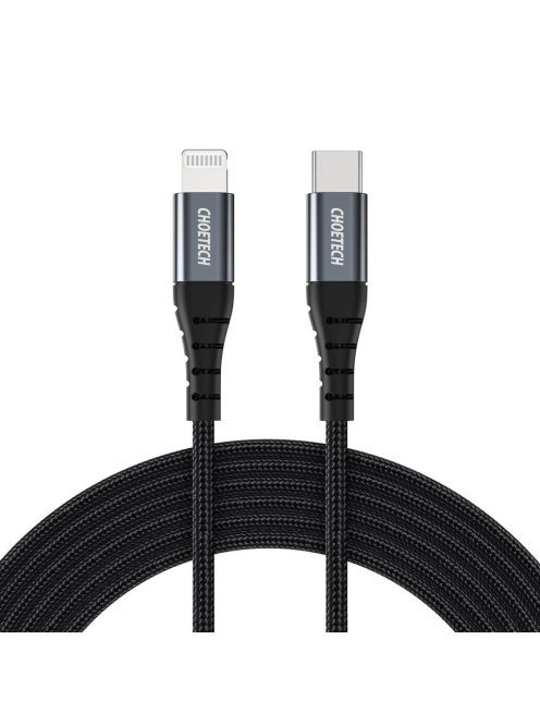 Choetech IP0039 USB-C / Lightning MFi cable, 1.2m long - black