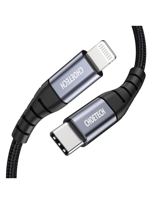 Choetech IP0041 USB-C / Lightning MFi 480Mb/s 3A 2 m cable - black