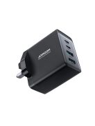 Joyroom TCG02 PD USB-C USB-A 67W GaN wall charger (UK) + USB-C cable - black