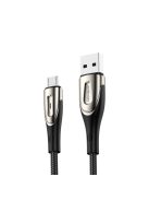 Joyroom Sharp Series S-M411 USB-A / micro USB 3A 1.2m Cable with Charging Indicator - Black