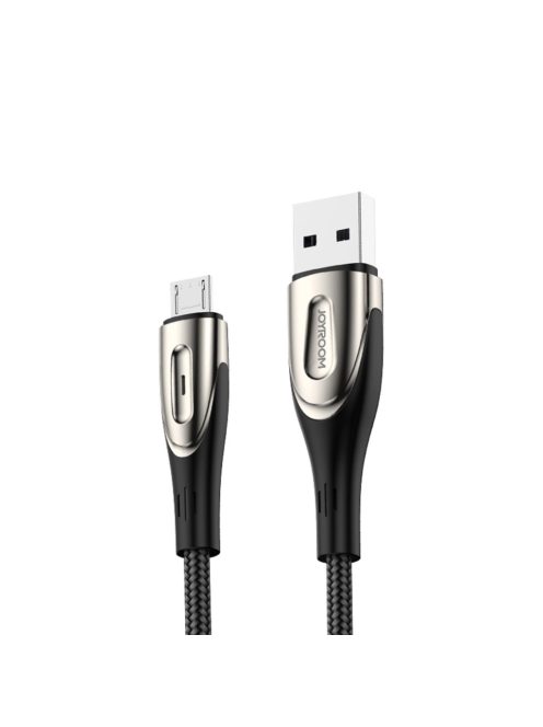 Joyroom Sharp Series S-M411 USB-A / micro USB 3A 2m Cable with Charging Indicator - Black