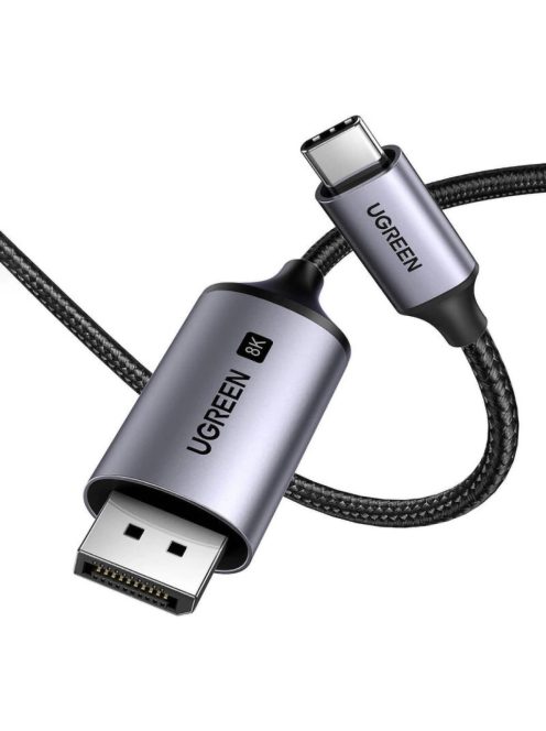 Ugreen CM556 cable with USB-C and DisplayPort 8K connectors, 2 m long - gray