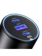 Ugreen CD293 car charger 2x USB-C PD and 1x USB-A 130W - black