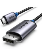 Ugreen CM556 cable with USB-C and DisplayPort 8K connectors, 1 m long - gray