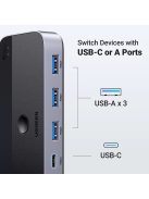 Ugreen CM662 USB 3.0 switch 2-in-4 switch + 2x USB-A cable - black