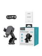 Choetech T203-F gravity car holder with 15W inductive charger for cockpit - black