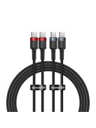 Baseus Cafule USB-C / USB-C 100W cable 2 m - red-black and black-gray (2 pcs.)