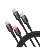 Baseus Cafule USB-C / USB-C 100W cable 2 m - red-black and black-gray (2 pcs.)