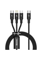 Baseus Rapid Series 3in1 USB-C - USB-C / Lightning / micro USB cable 20W PD 1.5m - black