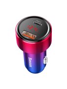 Baseus Magic Series PPS USB-C / USB-A 45W PD QC 6A car charger - pink and blue