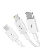 Baseus Superior Series USB-A - USB-C / Lightning / micro USB 3.5A cable 1m - white