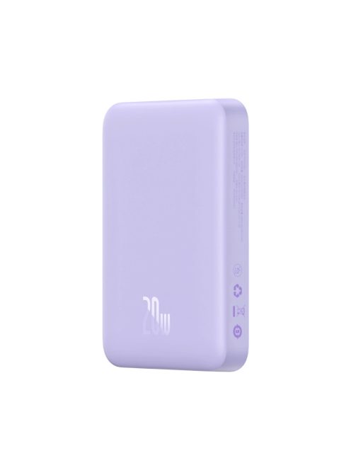 Baseus Magnetic Mini Induction Powerbank 10000mAh 20W - purple + USB-C - USB-C cable