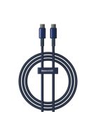 Baseus Tungsten Gold USB-C / USB-C cable 100W 1m - navy blue