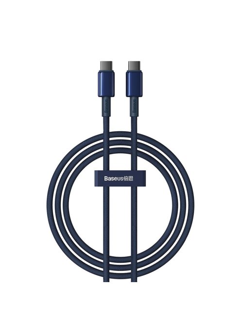 Baseus Tungsten Gold USB-C / USB-C cable 100W 1m - navy blue